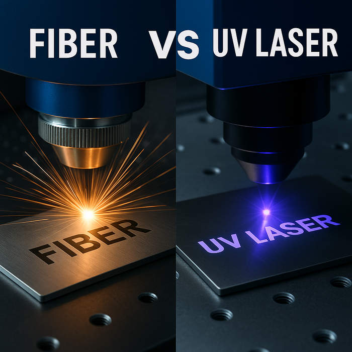 Fiber laser versus UV laser engraver