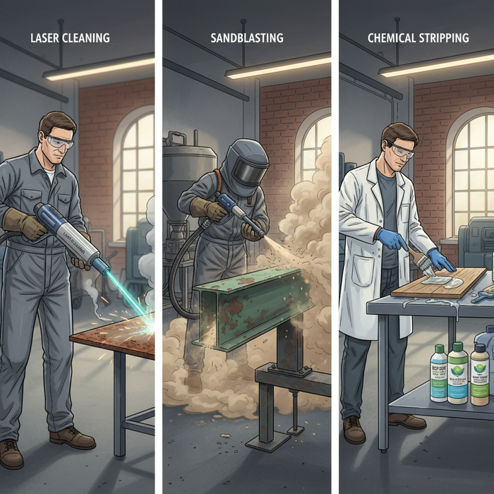 Laser Cleaning vs Sandblasting vs Chemical Stripping: Which Should You Use?