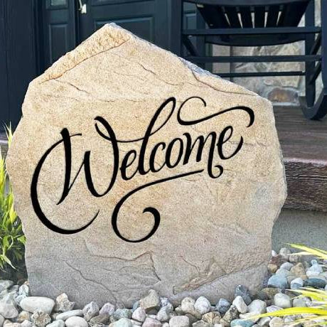 laser engraved stone signage