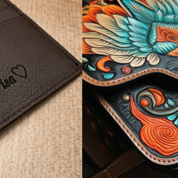 laser engraving leather