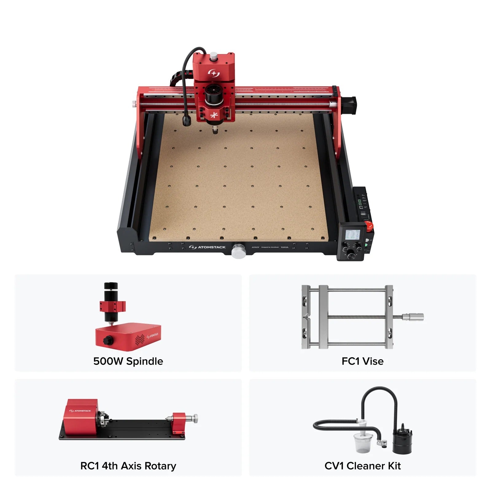 Atomstack C4 Pro CNC Router C4 Pro 500W Spindle FC1  CV1