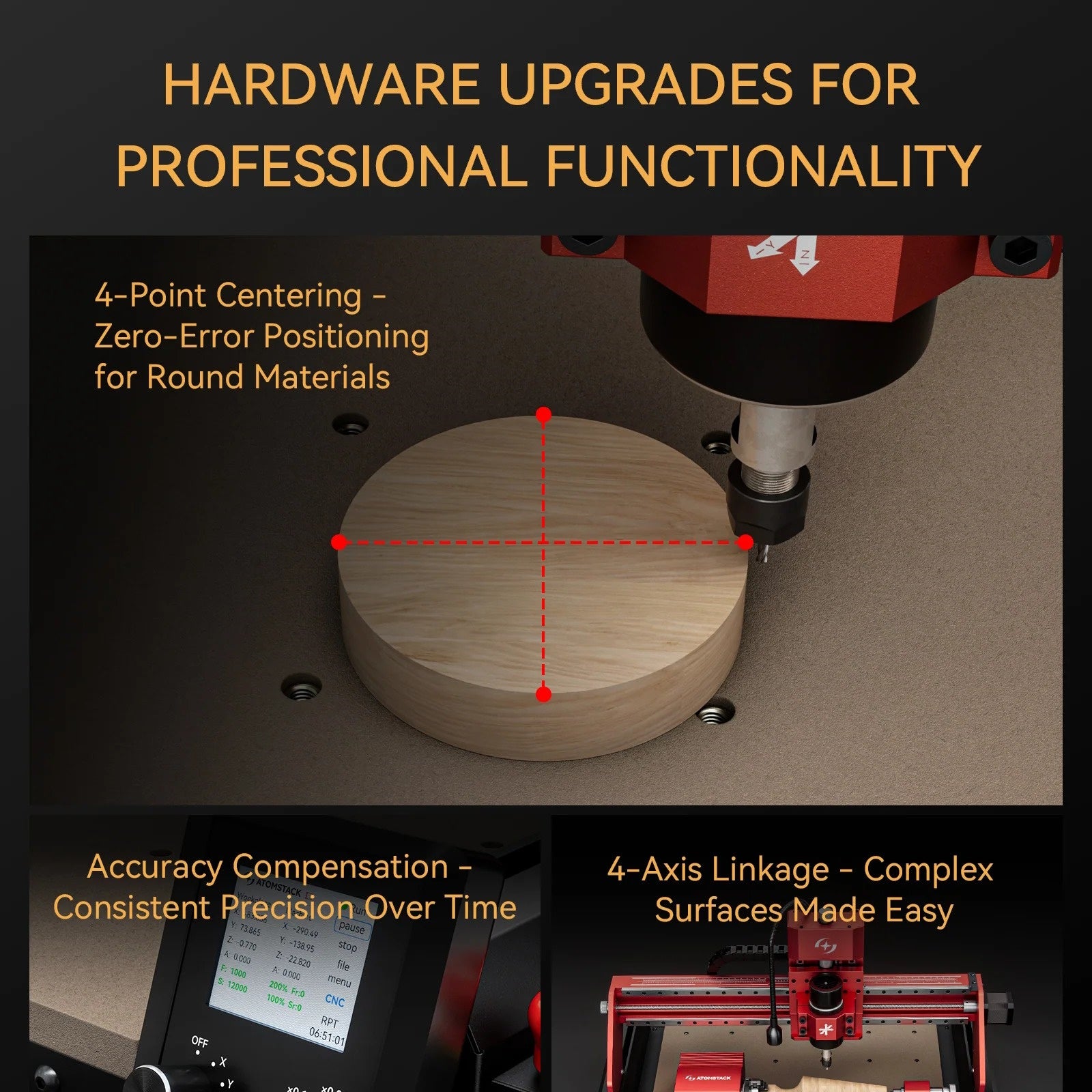 Atomstack C4 Pro CNC Router Functions