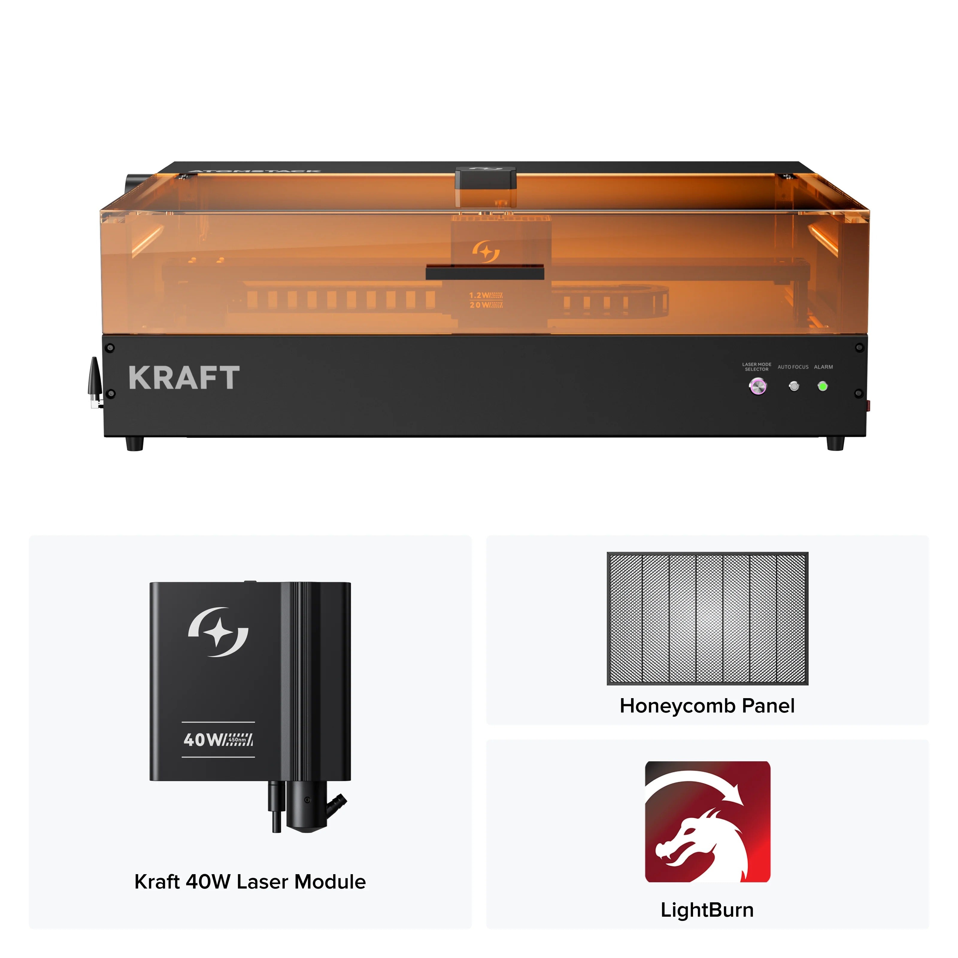 Atomstack Kraft Diode + IR Laser Engraver Module LightBurn