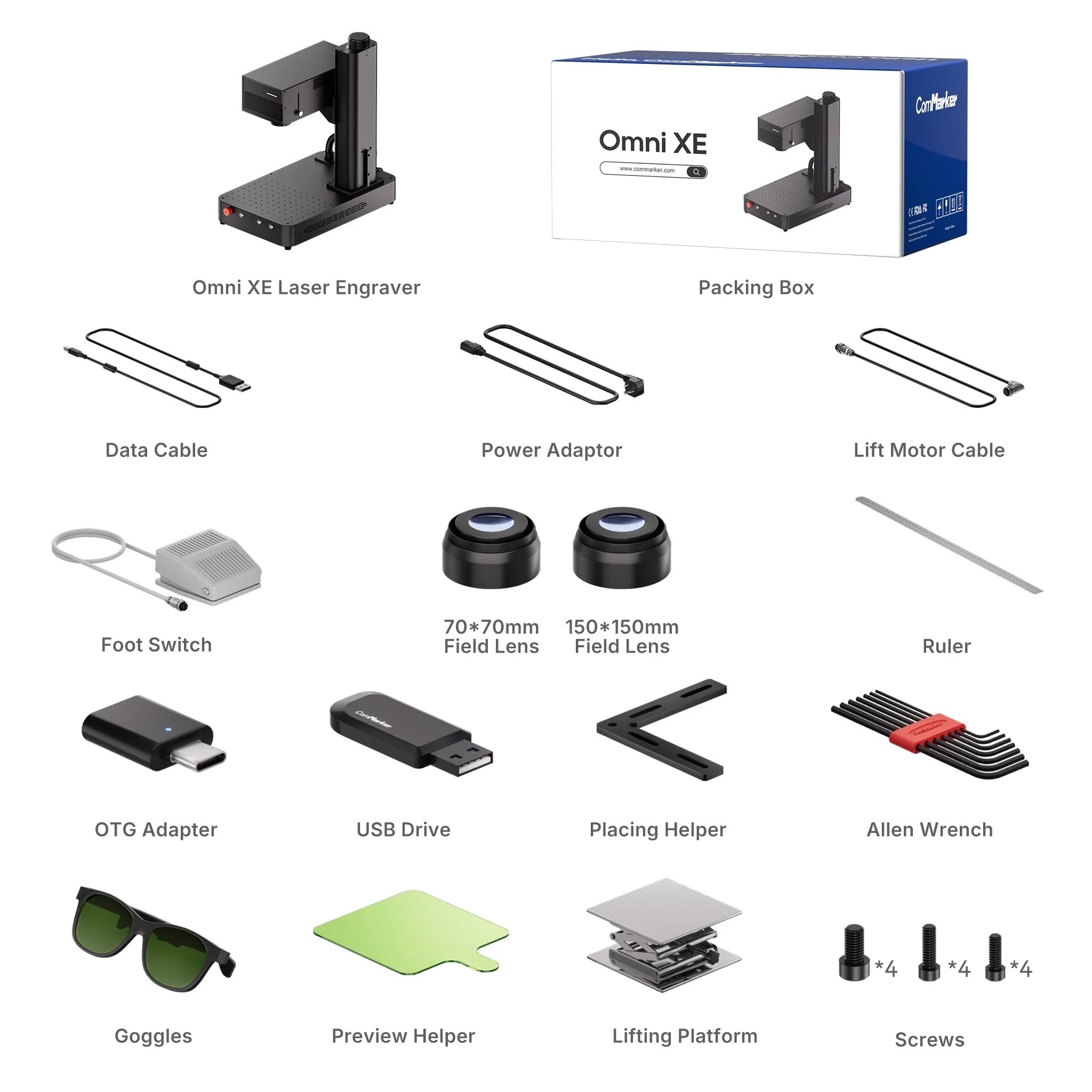 ComMarker Omni XE UV Laser Engraver Included