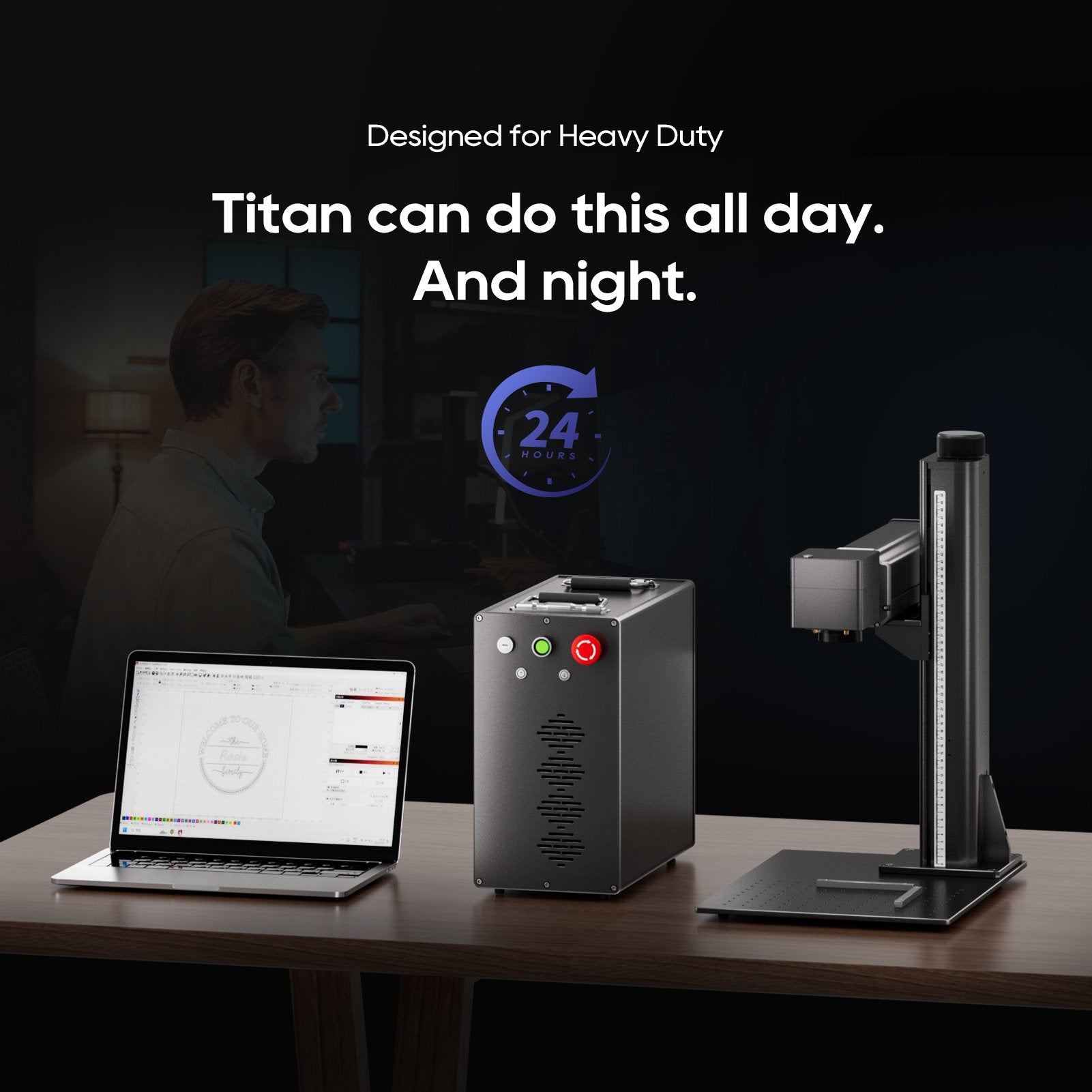 Commarker Titan 1 JPT MOPA Fiber Laser Engraver Heavy Duty