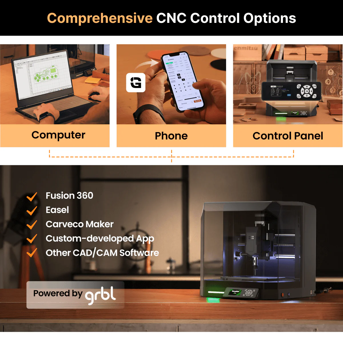 Genmitsu Cubiko CNC Router Control Options