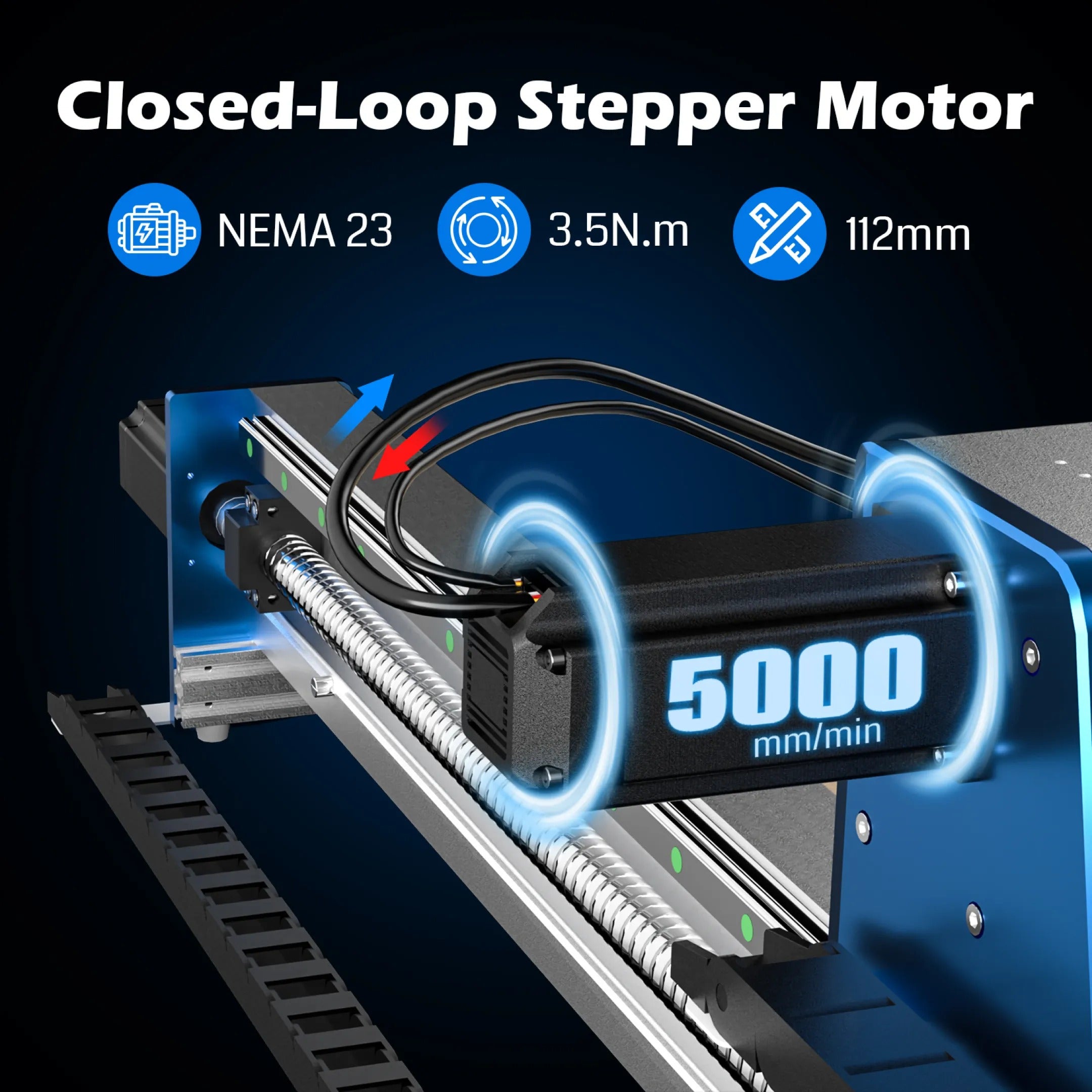 Genmitsu PROVerXL 2X2 CNC Router Stepper Motor View