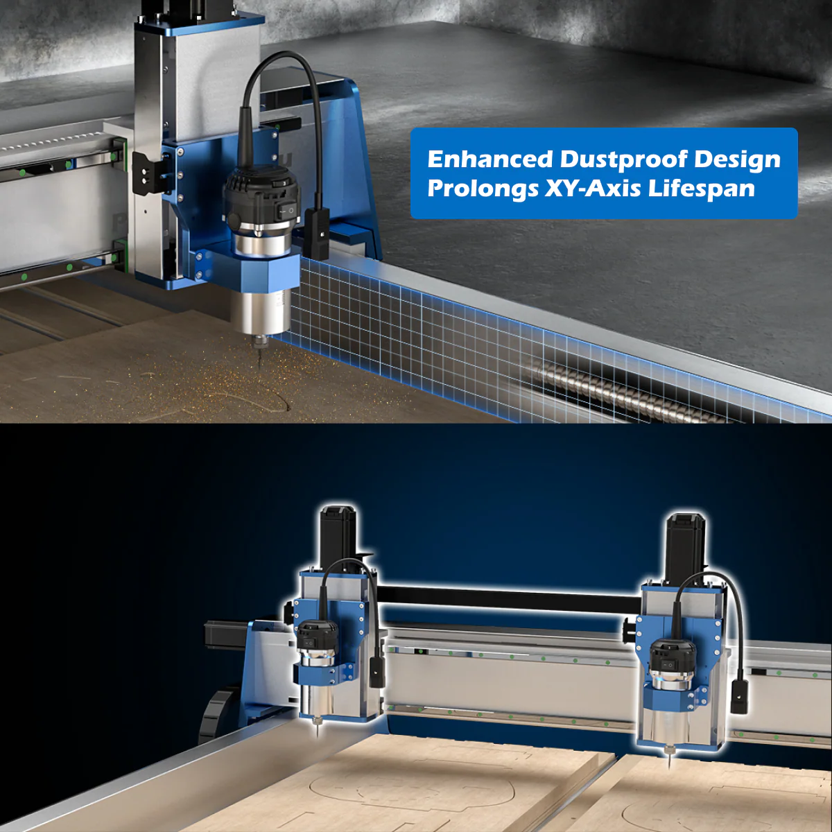 Genmitsu PROVerXL 4x4 CNC Router Dustproof Design