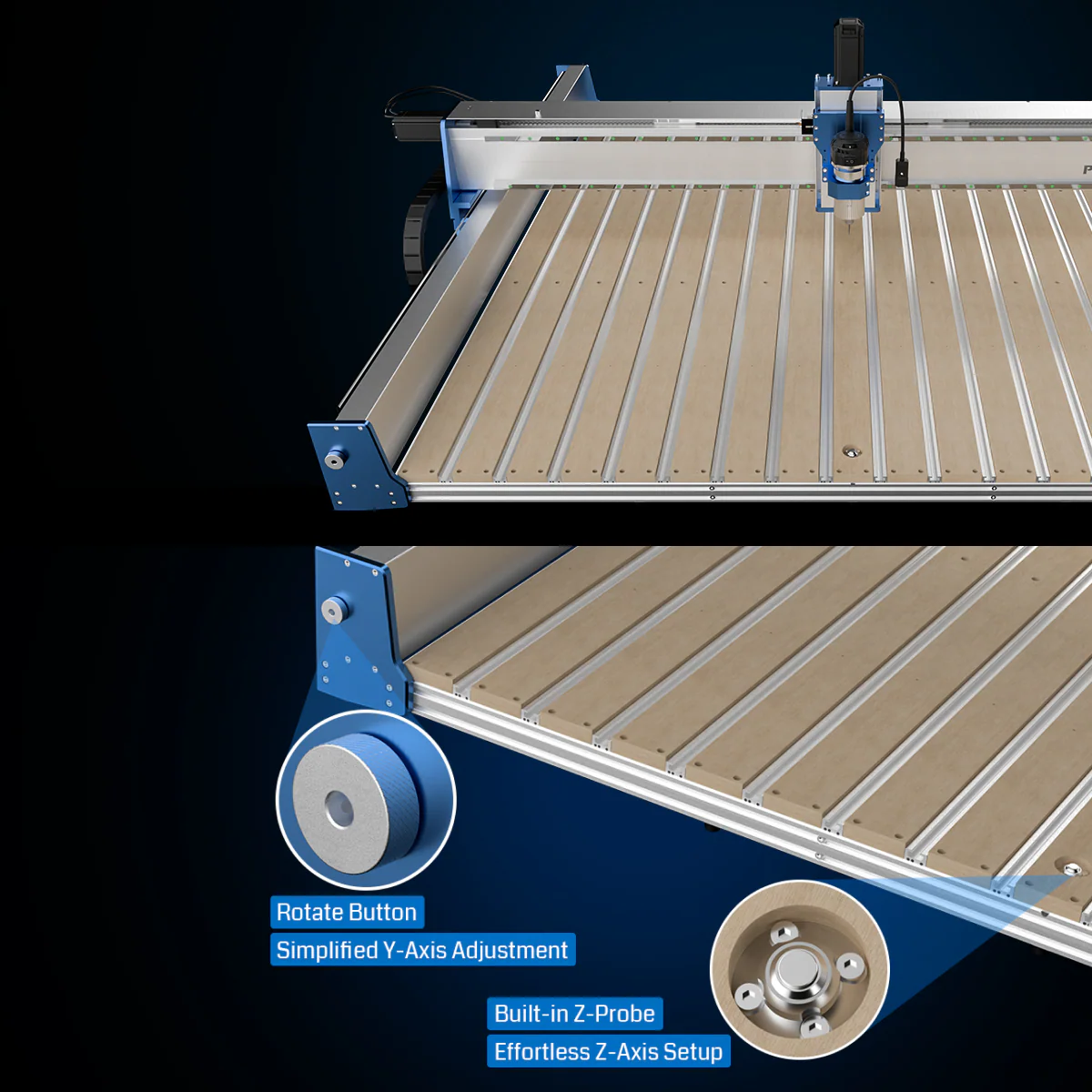 Genmitsu PROVerXL 4x4 CNC Router Rotate buttons