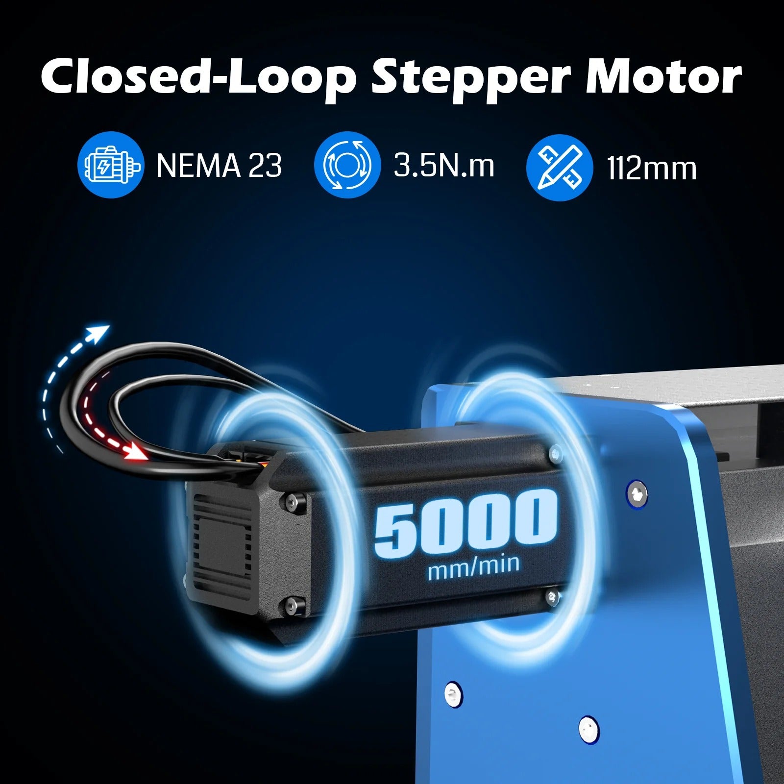Genmitsu PROVerXL 4x4 CNC Router Stepper Motor View