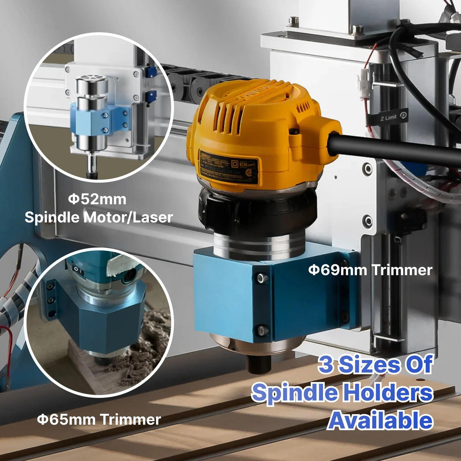 Genmitsu PROVerXL 6050 Plus CNC Router Spindle Holders