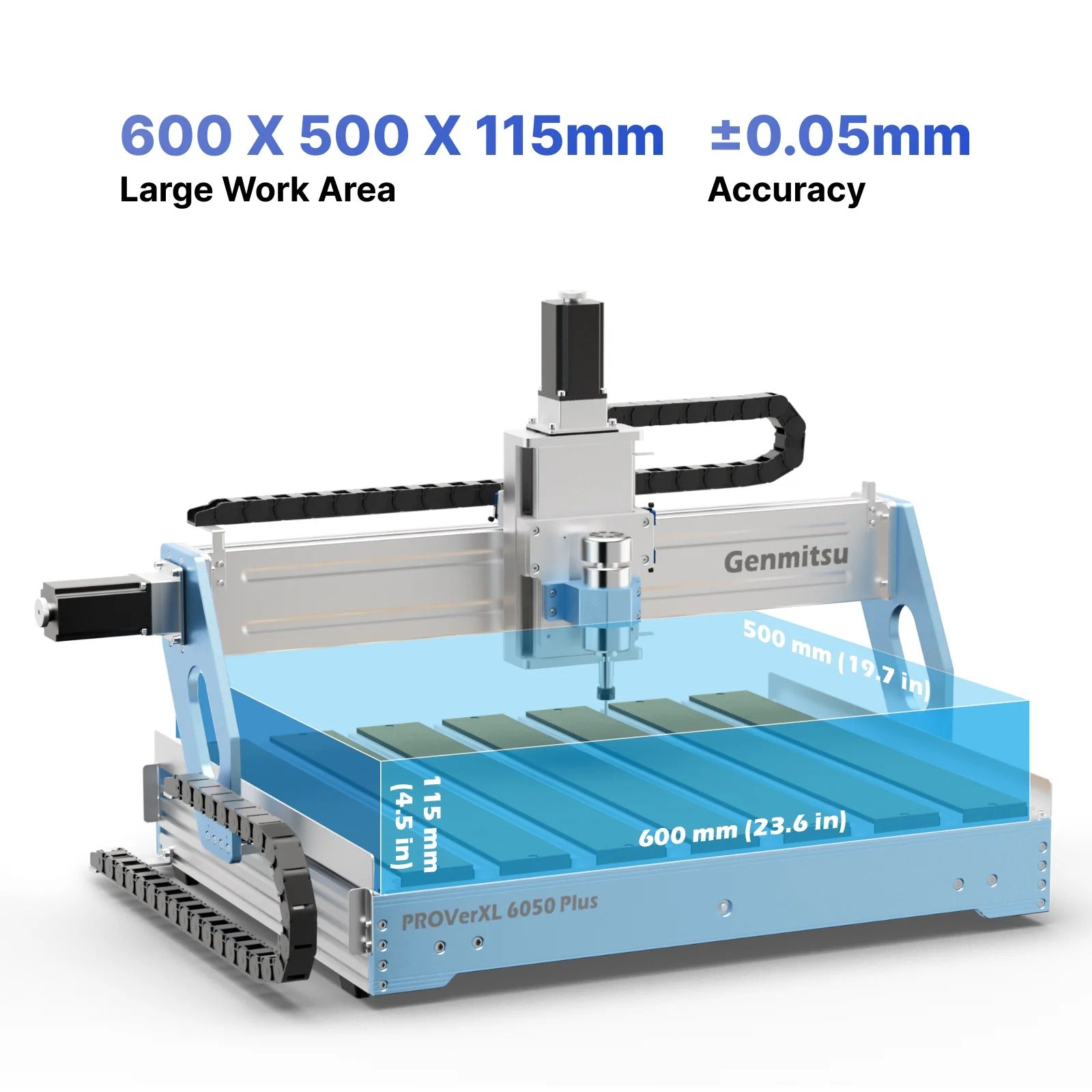 Genmitsu PROVerXL 6050 Plus CNC Router Working Area