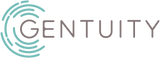 Genuity logo with a teal and gray design on a white background