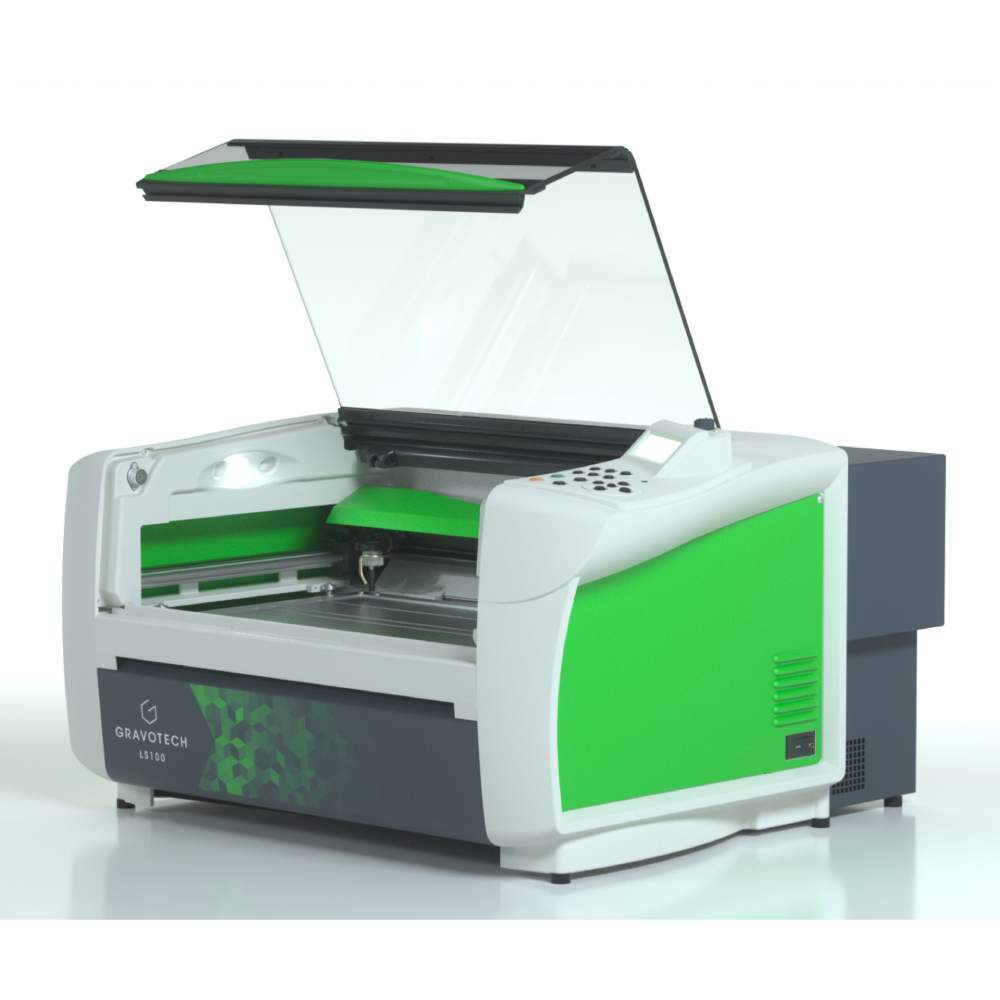 Gravotech LS100 Laser Engraving Machine-open