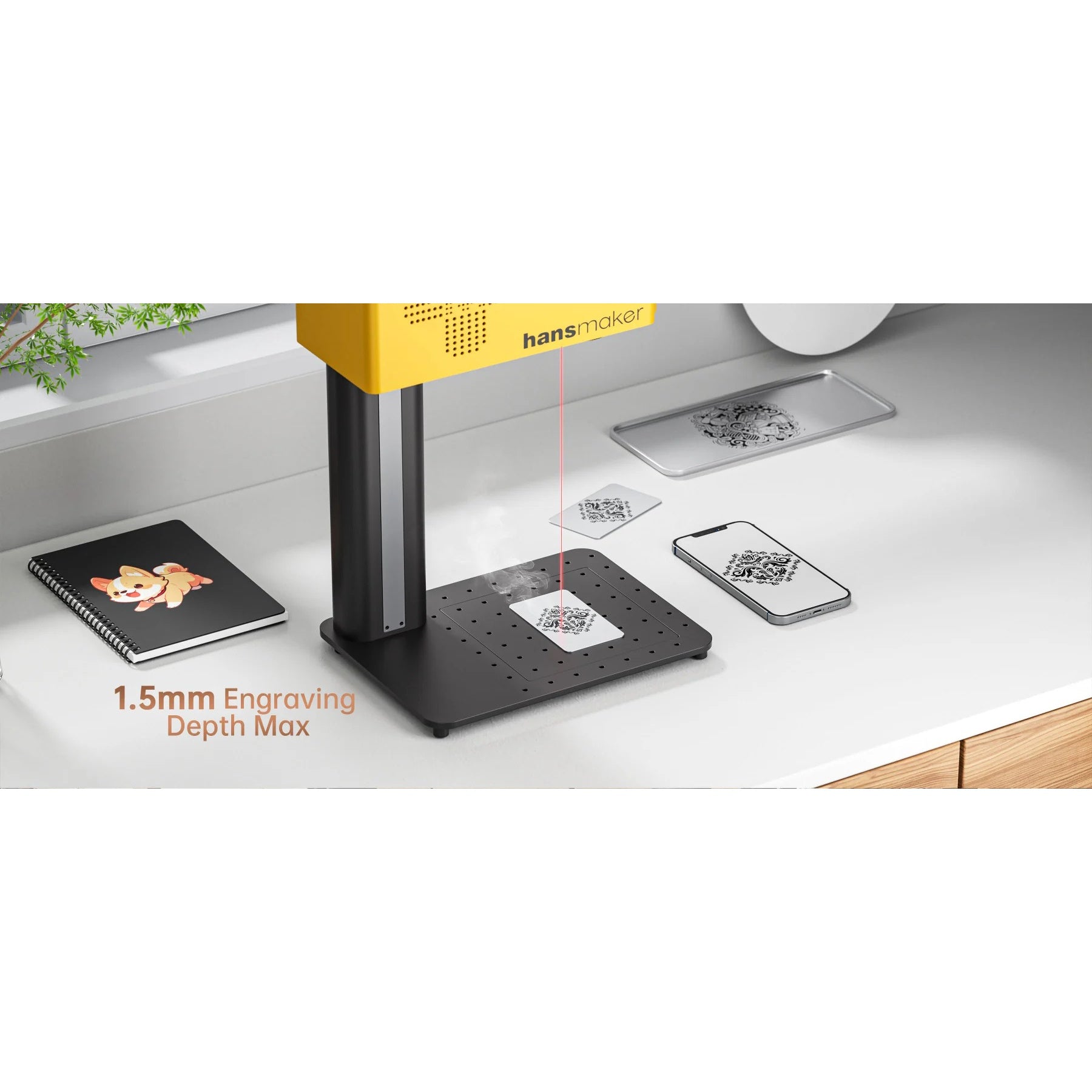 Hansmaker F1 Pro 20W Fiber Laser Engraver Sample