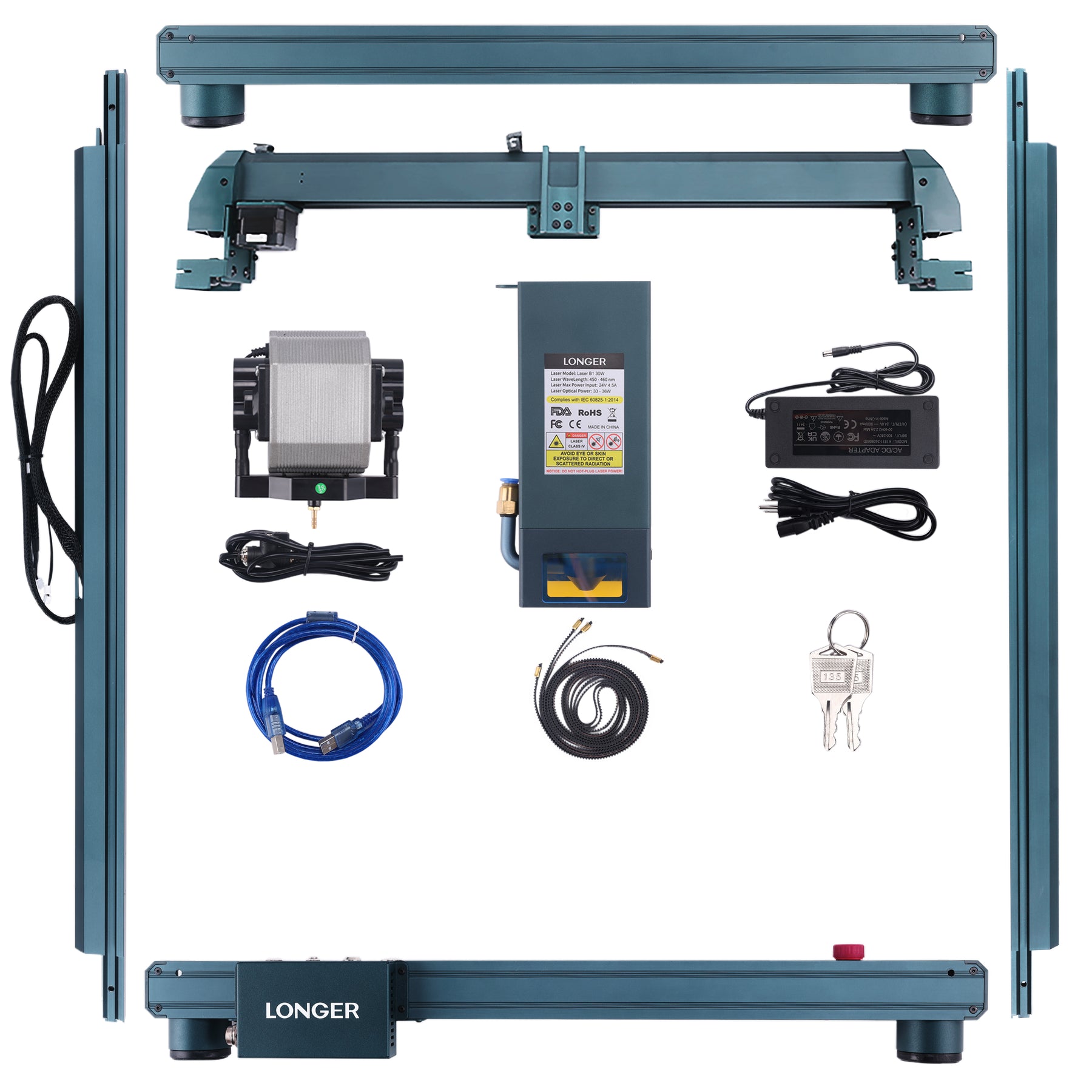 Longer B1 Diode Laser Engraving Machine Components