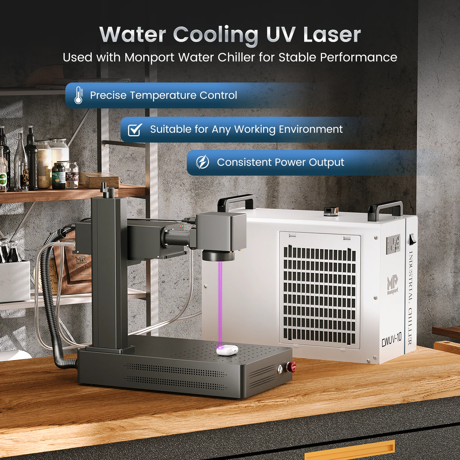 Monport GM 6W UV Laser Engraver Cooling