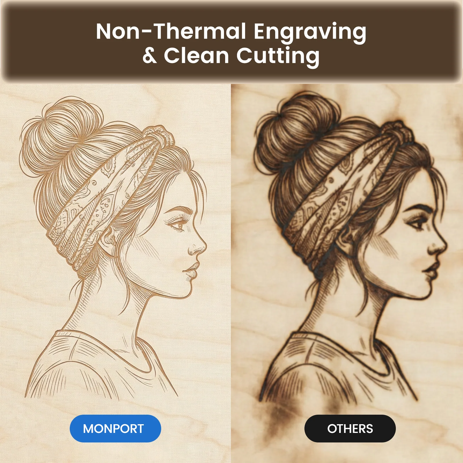 Monport GM 6W UV Laser Engraver Non- Thermal and Clean Cutting