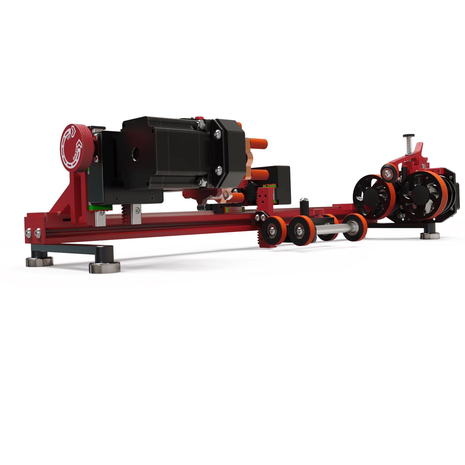 PiBurn OMNI 2 Combined Roller & Chuck Laser Rotary side close up
