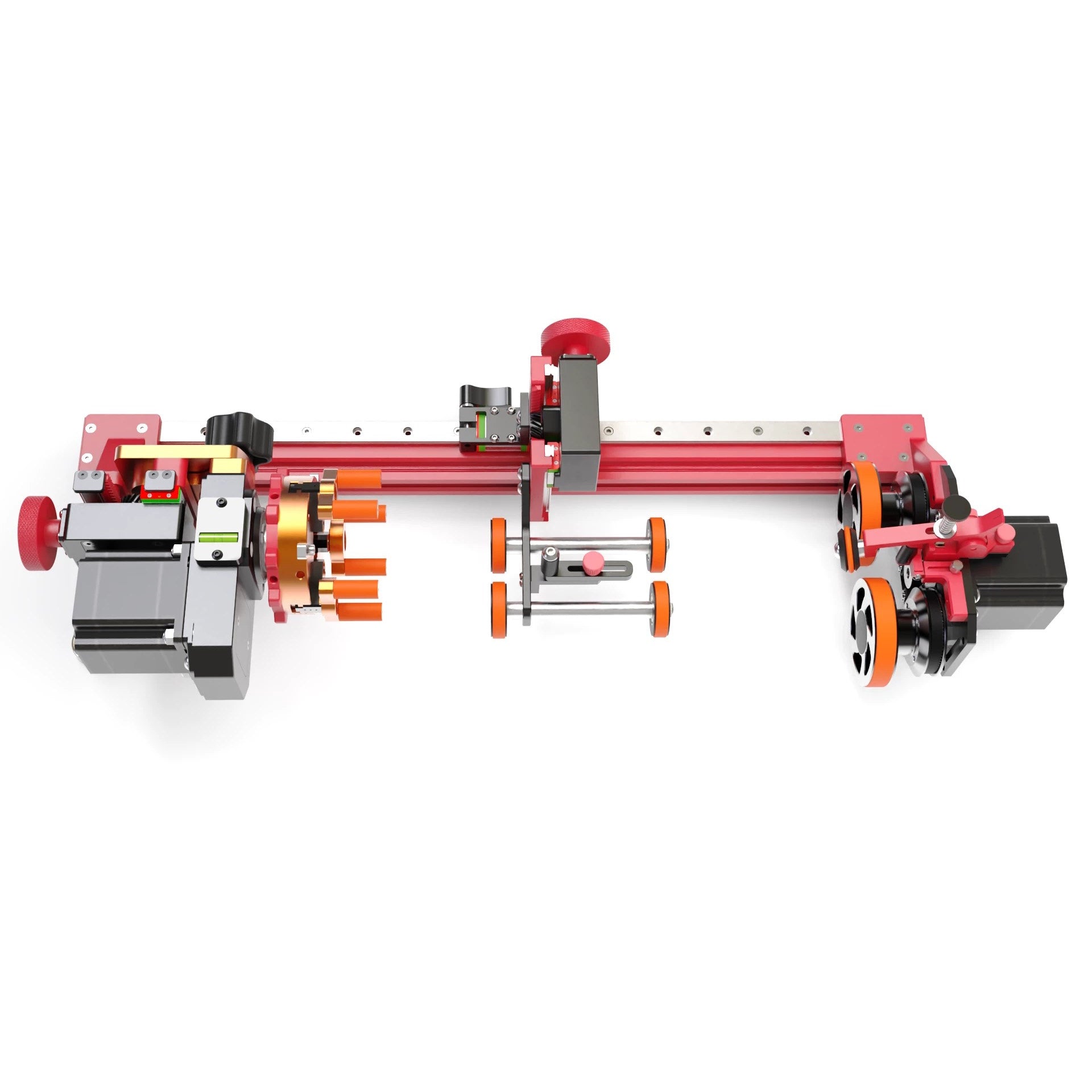 PiBurn OMNI 2 Combined Roller & Chuck Laser Rotary top down view