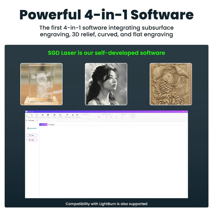 SCULPFUN V5 UV Laser Marking Machine 4 in 1 Software