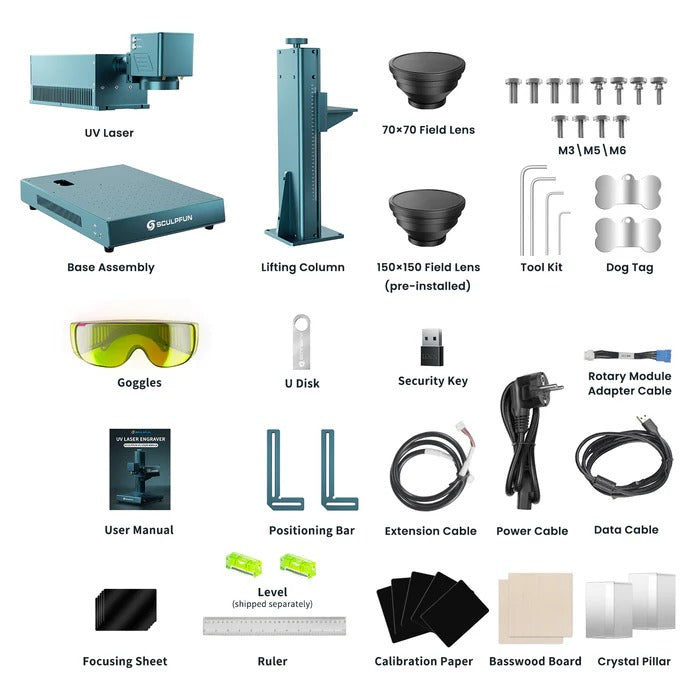 SCULPFUN V5 UV Laser Marking Machine Included