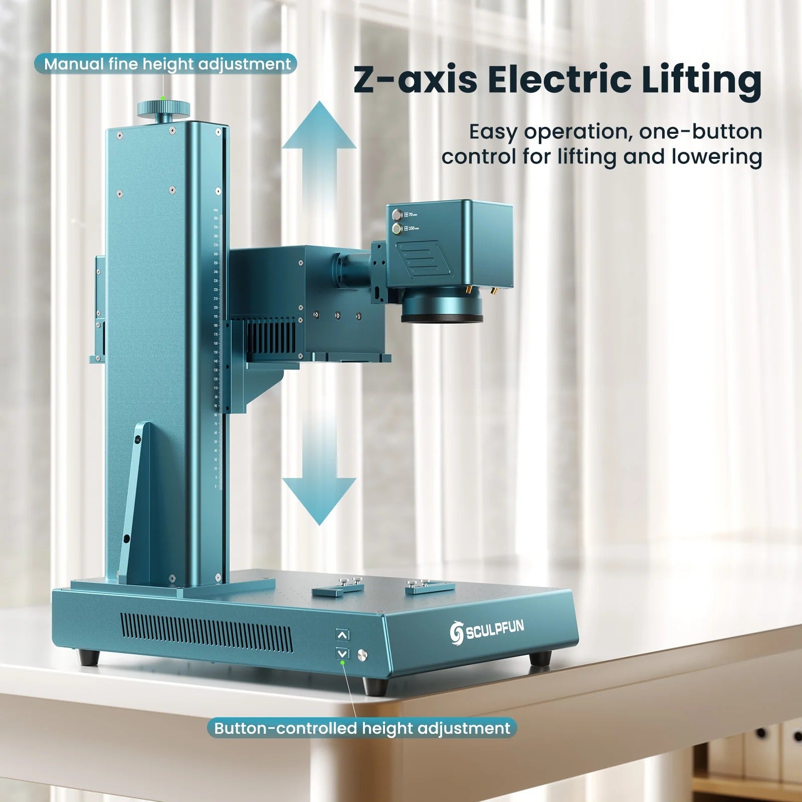 SCULPFUN V5 UV Laser Marking Machine Z Axis Electric Lifting