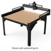 Shapeoko 5.1 Pro 4x4 with legs CNC machine with wooden table and black frame on a white background
